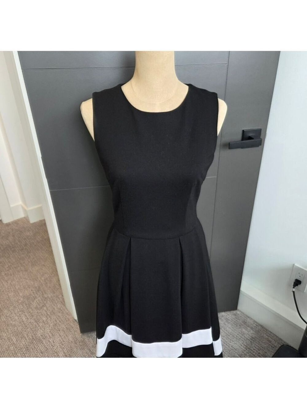 Mei Ban Chic Black and White Midi Dress